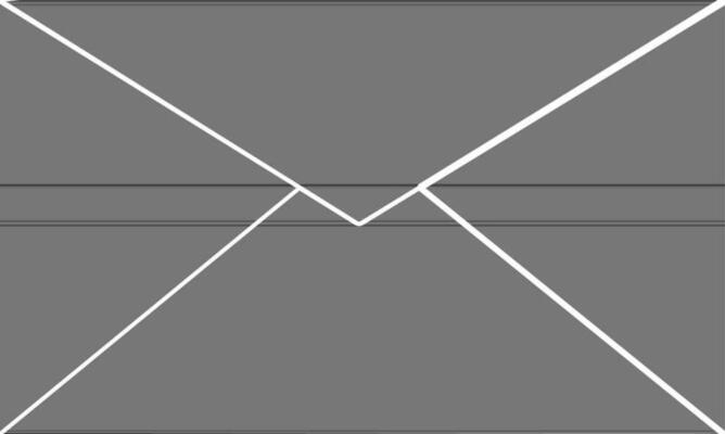 black and white envelope.