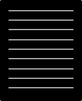 Blank document paper in black and white color. vector