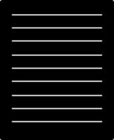 Blank document paper in black and white color. vector