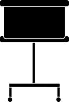 Election blank standing vote board in black color. vector