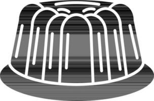 Black and White Jelly icon in flat style. vector