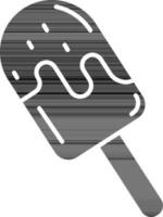 Ice Cream Stick icon in black and white color. vector