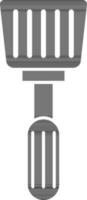 black and white Spatula icon in flat style. vector