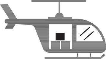 Black and white helicopter with three boxes. vector