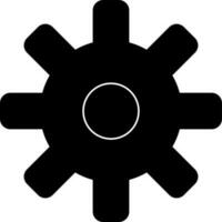 Settings cogwheel in black color. vector