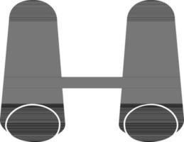 Black binocular in flat style. vector