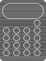 Isolated black and white calculator. vector