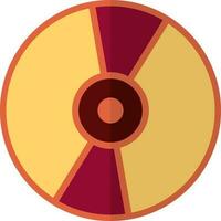 CD Compact Disc icon in yellow and pink color. vector