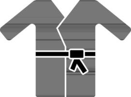 Isolated bathrobe icon in black and white color. vector