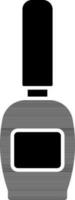 black and white illustration of makeup bottle icon. vector