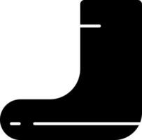 black and white Boot icon in flat style. vector