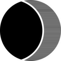 negro y blanco ilustración de eclipse icono. vector