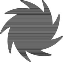 Cyclone icon or symbol in black color. vector