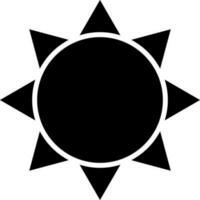 Flat style Sun glyph icon or symbol. vector