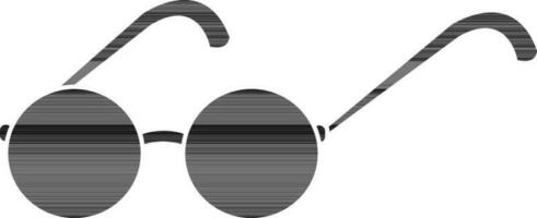Black eyeglasses in flat style. vector