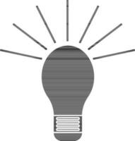 Bulb in black color. vector