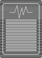 black and white line positive sign on medical checklist icon. vector