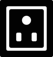 Isolated icon of socket in black and white color. vector