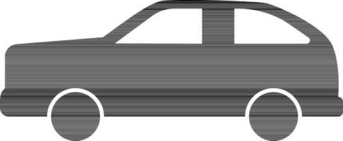 Isolated icon of car in black and white color. vector