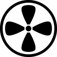 Isolated icon of fan in black and white color. vector
