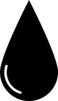 Black water drop on white background. vector