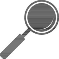 black and white magnifying glass. vector