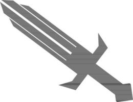 Sword in black and white color. vector