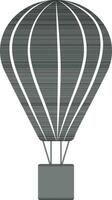 Illustration of black and white style of parachute icon. vector