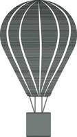 Illustration of black and white style of parachute icon. vector