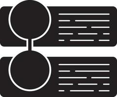 Document with paper pin icon in black and white style. vector