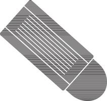 black and white style of flat eraser icon. vector