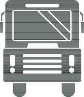 Illustration of black and white style of  bus icon. vector