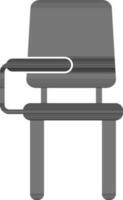 black and white blank school desk chair. vector