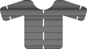 negro y blanco estilo de camiseta icono en plano estilo. vector