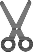 black and white style of scissor icon in flat style. vector