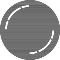 black and white token in flat style. vector