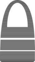 black and white bag in flat style. vector