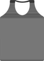 Sleeveless shirt made by black color. vector
