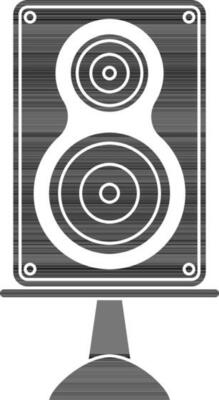 Black and white audio sound speaker.