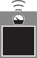 Black and white weight scale. vector