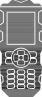 Black and white remote control. vector