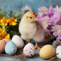 little beautiful Easter chicken photo