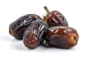 Dates fruit isolated on a white background, generate ai photo