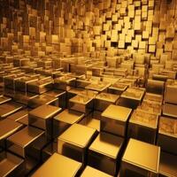 Golden abstract shiny block background photo