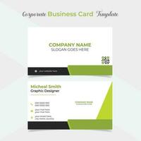 unique and eye catching professional company business card template design vector