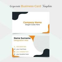 modern and clean professional company business card template design vector