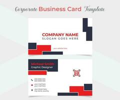 unique and eye catching professional company business card template design vector