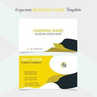 modern and clean professional company business card template design vector