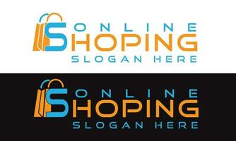 Online Shoping Logo Design and vector template