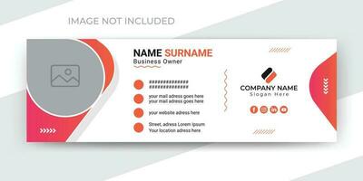 Modern and creative business company mail signature or mail footer and personal web cover template vector